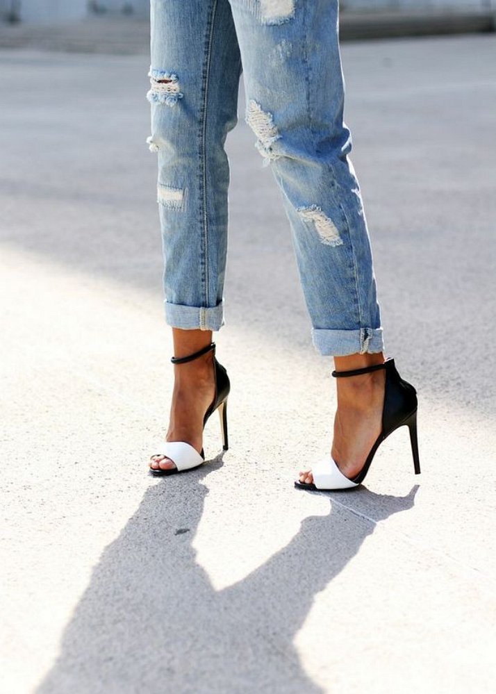 Spring Trend: Boyfriend Jeans + Heels | The Daily Dose