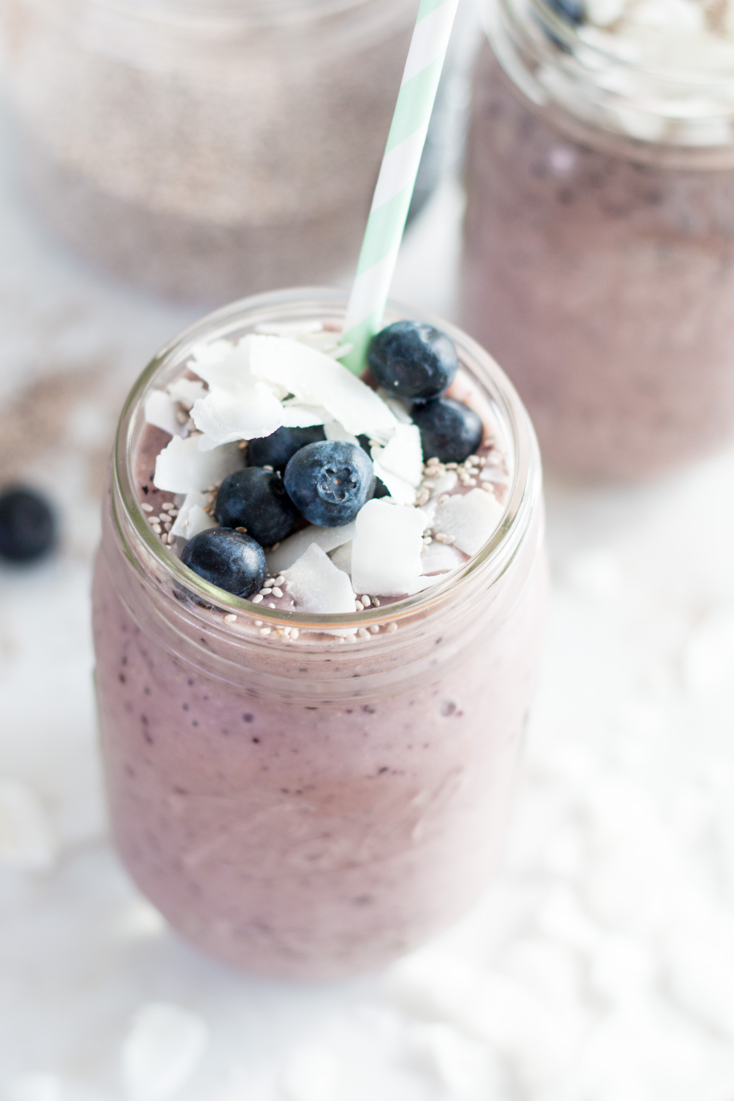 Blueberry Coconut Milkshake | The Daily Dose