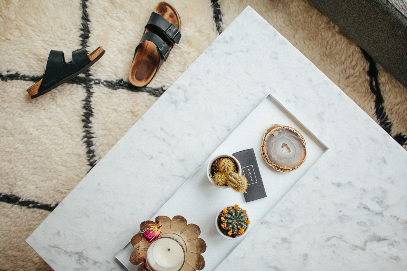 White Marble Coffee Table Interior Inspiration | Love Daily Dose