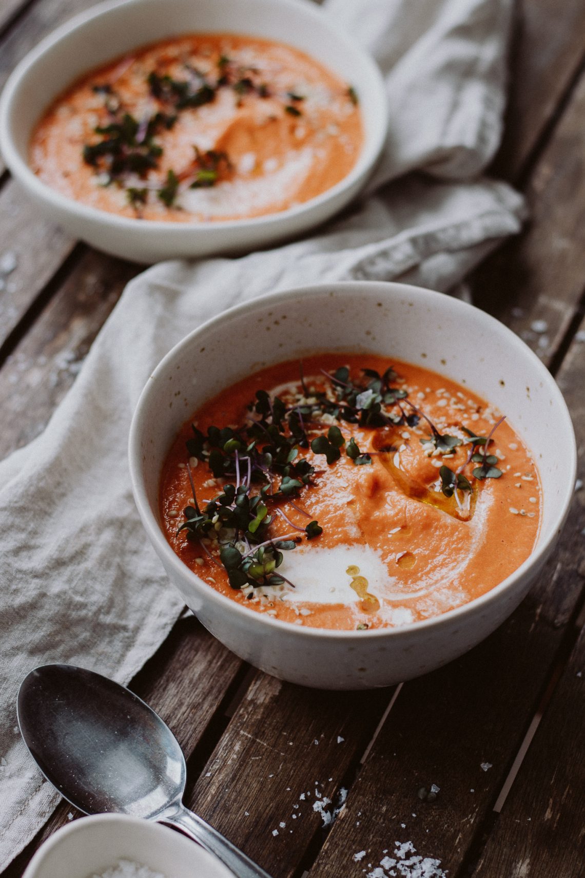 Rezept: vegane Tomaten Erdnuss Suppe