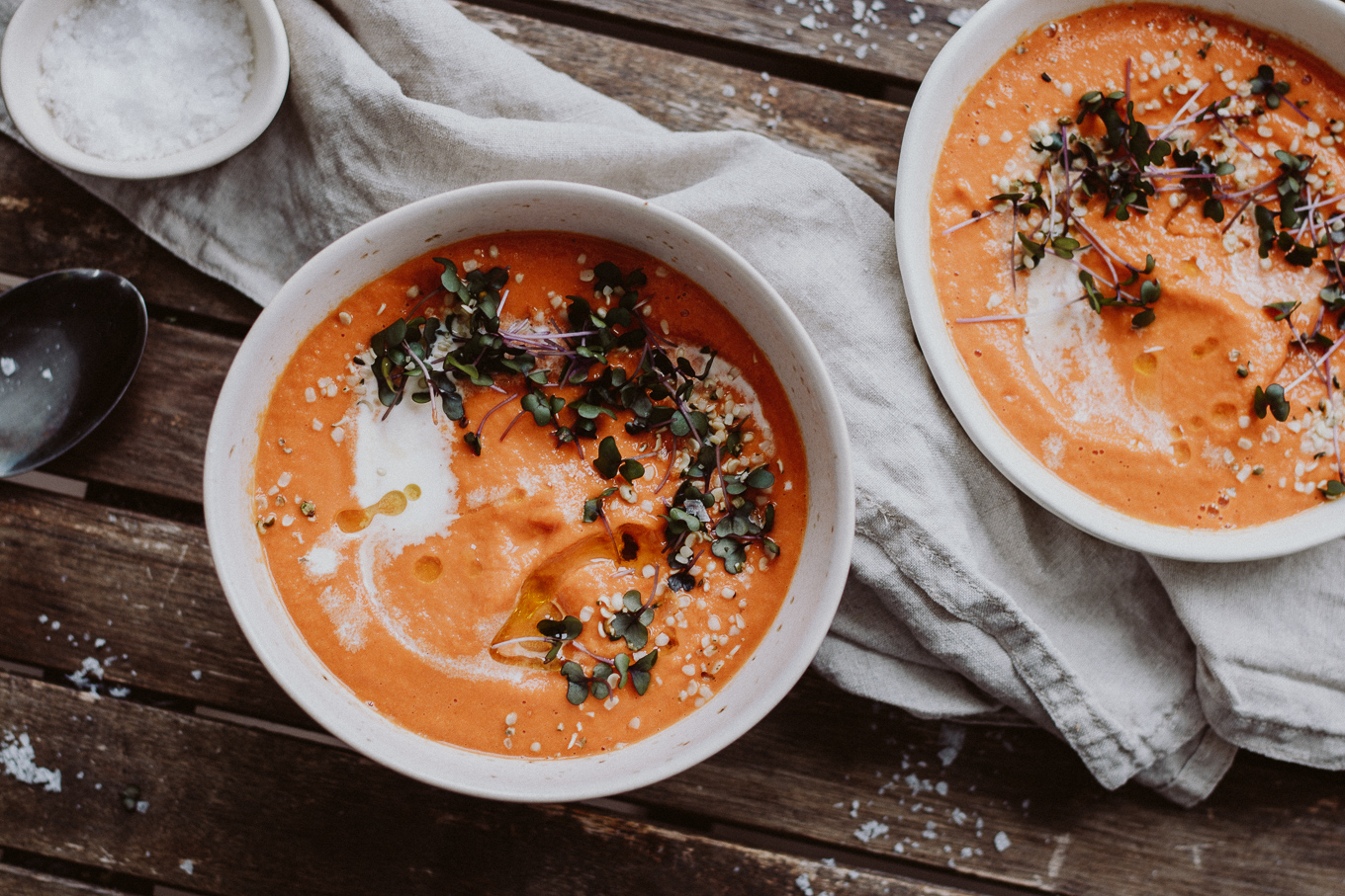 The Daily Dose Rezept vegan vegetarisch Tomaten Erdnuss Suppe